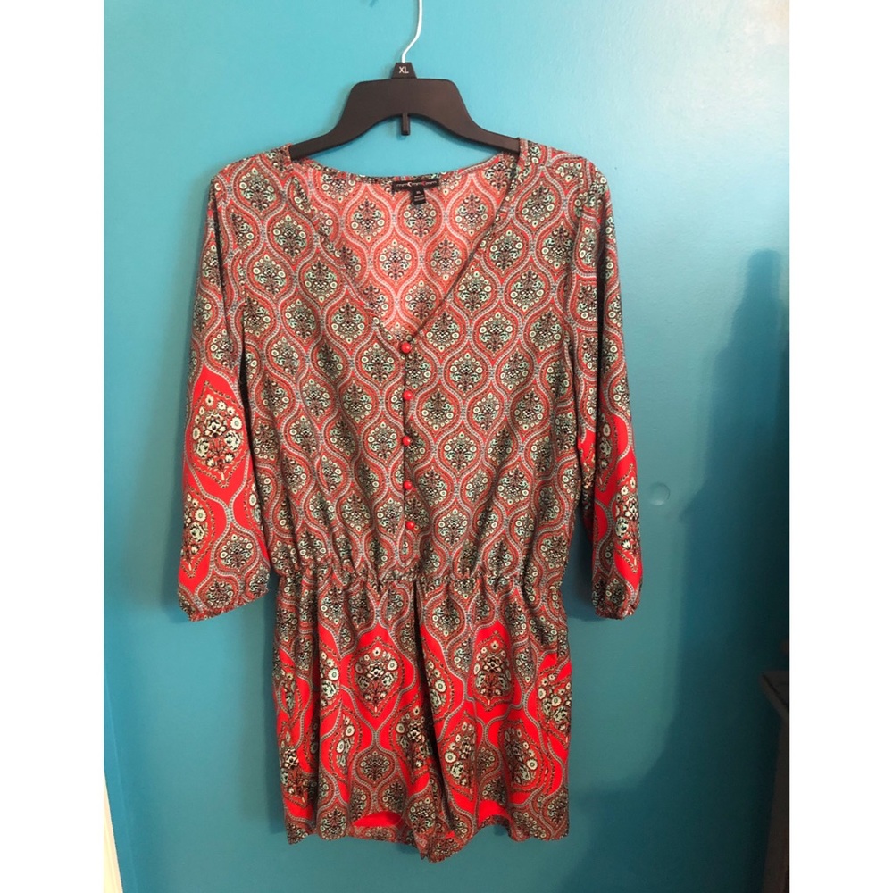 Orange and green Romper!